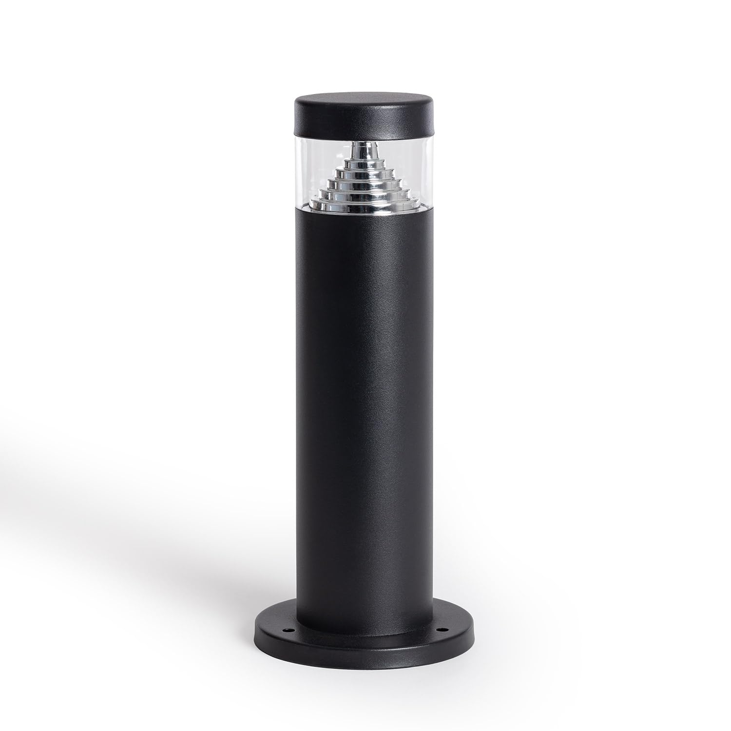 LEDKIA LIGHTING Baliza Exterior LED 5W Superficie Pie 30cm Acero Inoxidable Inti Negro 4000K Blanco Neutro