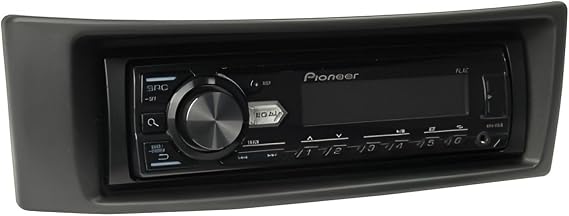 Sound-way Single DIN Car Radio Installation Kit, 1 DIN Front Panel Frame, Facia Adaptor, Antenna Adapter, Release keys, compatible with Renault Megane Scenic