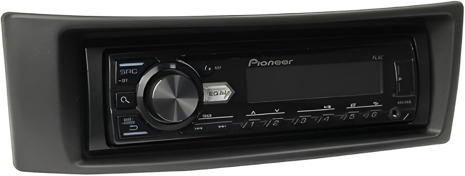 Sound-way Single DIN Car Radio Installation Kit, 1 DIN Front Panel Frame, Facia Adaptor, Antenna Adapter, Release keys, compatible with Renault Megane Scenic