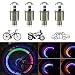 CJRSLRB 4Pack Car Tire Wheel Valve Light, Bike LED Wheel Lights, Waterproof Wheel Valve Caps Lights (Colorful)