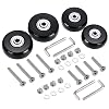 4pcs (45 x 18 mm) Replacement Wheels for Suitcase Rubber Wheels Replacement Wheels Wheel for Trolley Samsonite Hard Case Wheels with Ball Bearing Replacement Parts Repair Set
