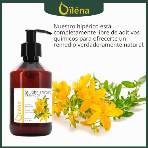 Miniatura 7 de Oïléna - Aceite De Hierba De San Juan Concentrado Tratamiento Facial Y Corporal Aceite Para Masajes Y Cicatrices Hidratante Y Antiinflamatorio Natural, 500 Ml