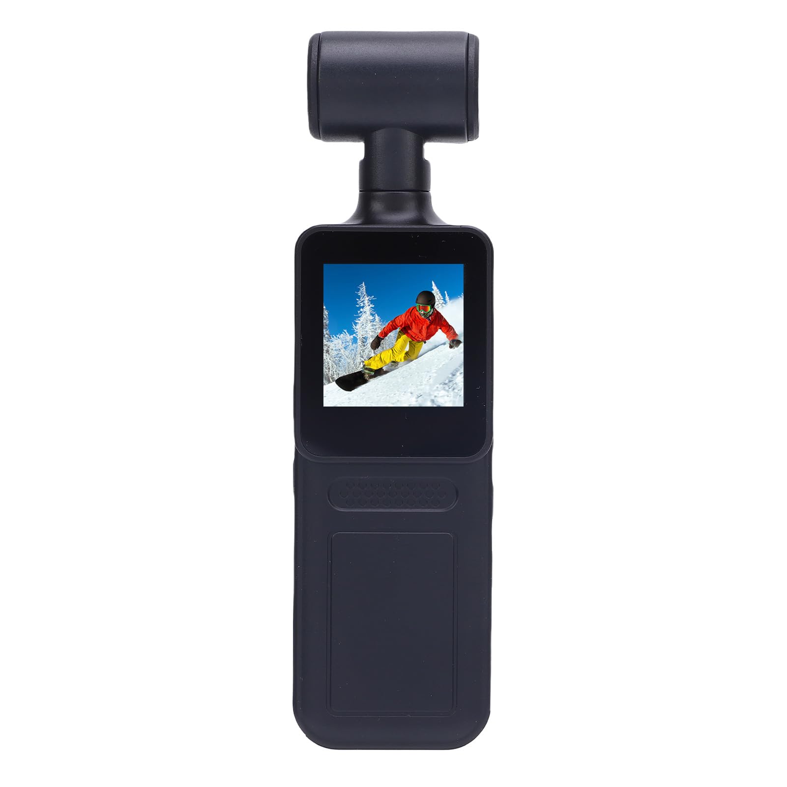 Yunir 4K Mini Action Camera,Handheld Action Camera,180° Rotatable 4K HD WiFi Enabled Camcorder for Filming Travel Vlog Video with LED Light APP for Outdoor Sports Travel-image-48