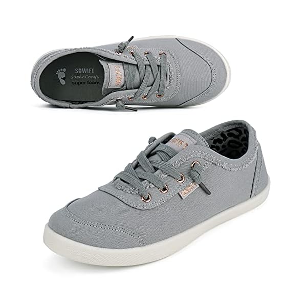 Sowift Women's Canvas Shoes Fashion Low Top Tennis Sneakers Casual Walking Running Shoes