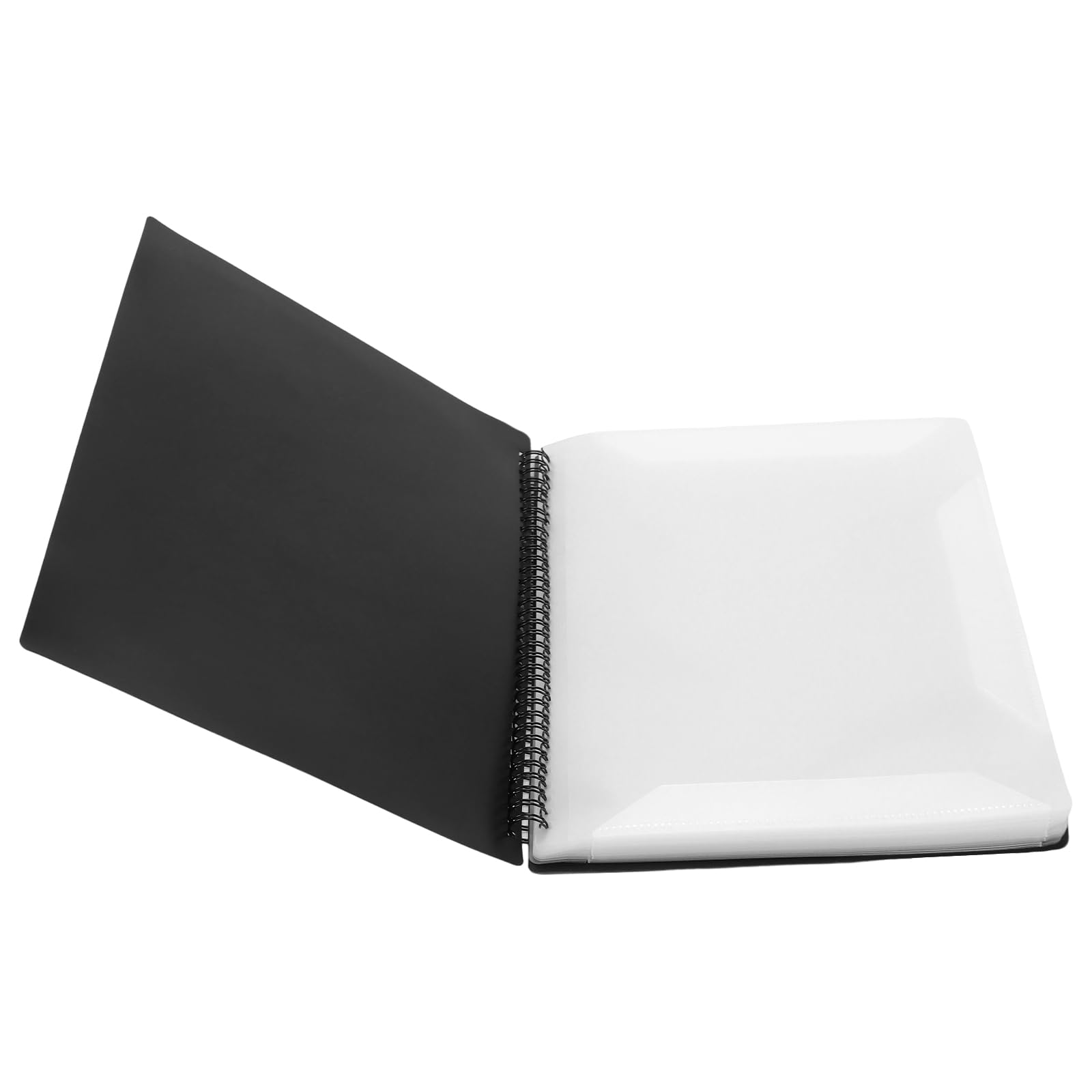 2 Stück Schwarz Notenmappe A4, 30 Seiten/60 Taschen Chormappe, Wasserdicht Kunststoff Präsentationsmappe für Musiknoten, Chorblätter