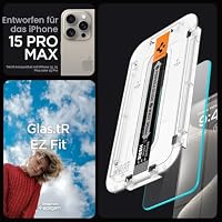 Spigen EZ Fit Schutzfolie [2 Stück] für iPhone 15 Pro Max – Ansicht 2