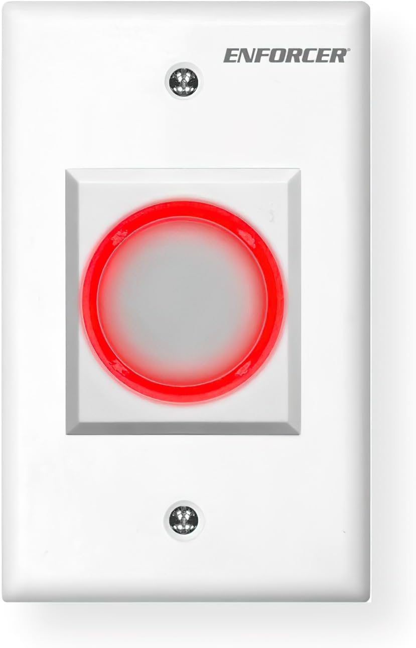 Seco-Larm SD-927PWCQ Enforcer SD-927PWCQ Wave-to-Open Sensor, White; Range up to 2"; Quick Connect Screw-Less Terminal Block; LED Illuminated Sensor Area; Selectable LED Colors