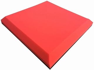Acoustic Panels,Portable Soundproof Cotton, Soft Sound-Absorbing Cotton Cinema Decorative Wall Sticker Size: 50 * 50 * 5Cm Soundpr,Red