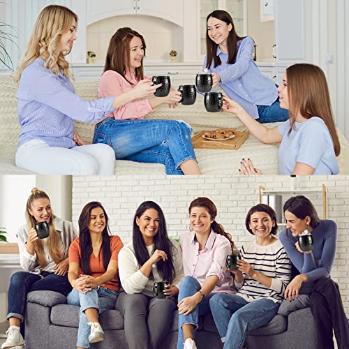 Tessco Set Of 12 Moscow Mule Mugs Copper Mugs Moscow Mule Cups 19 Oz Hammered Cups Copper Cups 304 Copper Plated Stainless Steel Mug For Chilled Drinks Coffee Wine 3.6 Inch (Black) #TOP5