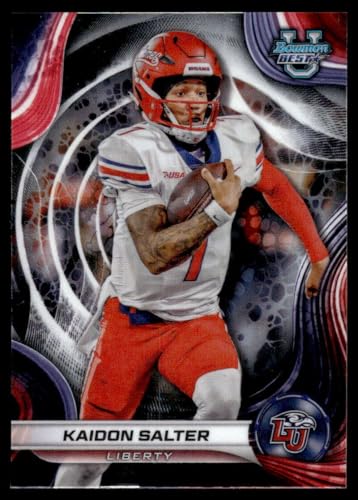 2024 Bowman Best University #19 Kaidon Salter Liberty Flames Official NCAA Football Card in Raw (NM or Better) Condition