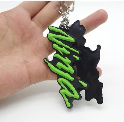 Miniatura 5 de Llavero bordado de motocicleta 3D Llavero de goma para Ninja 250SL 300 400 650 1000 Ninja1000 Versys 650 1000 Llavero Llavero Cinturón Ker, Negro -