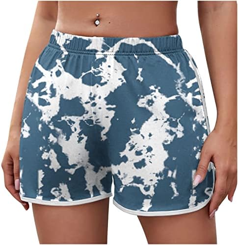 Womens Lightweight Quick Dry Sweat Shorts Comfy Casual Elastic Waist Tie Dye Shorts Running TrackShorts Summer Shorts