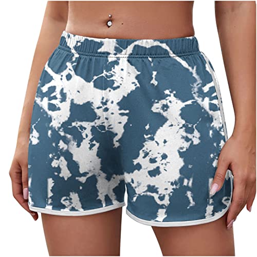Womens Lightweight Quick Dry Sweat Shorts Comfy Casual Elastic Waist Tie Dye Shorts Running Trackshorts Summer Shorts #TOP29