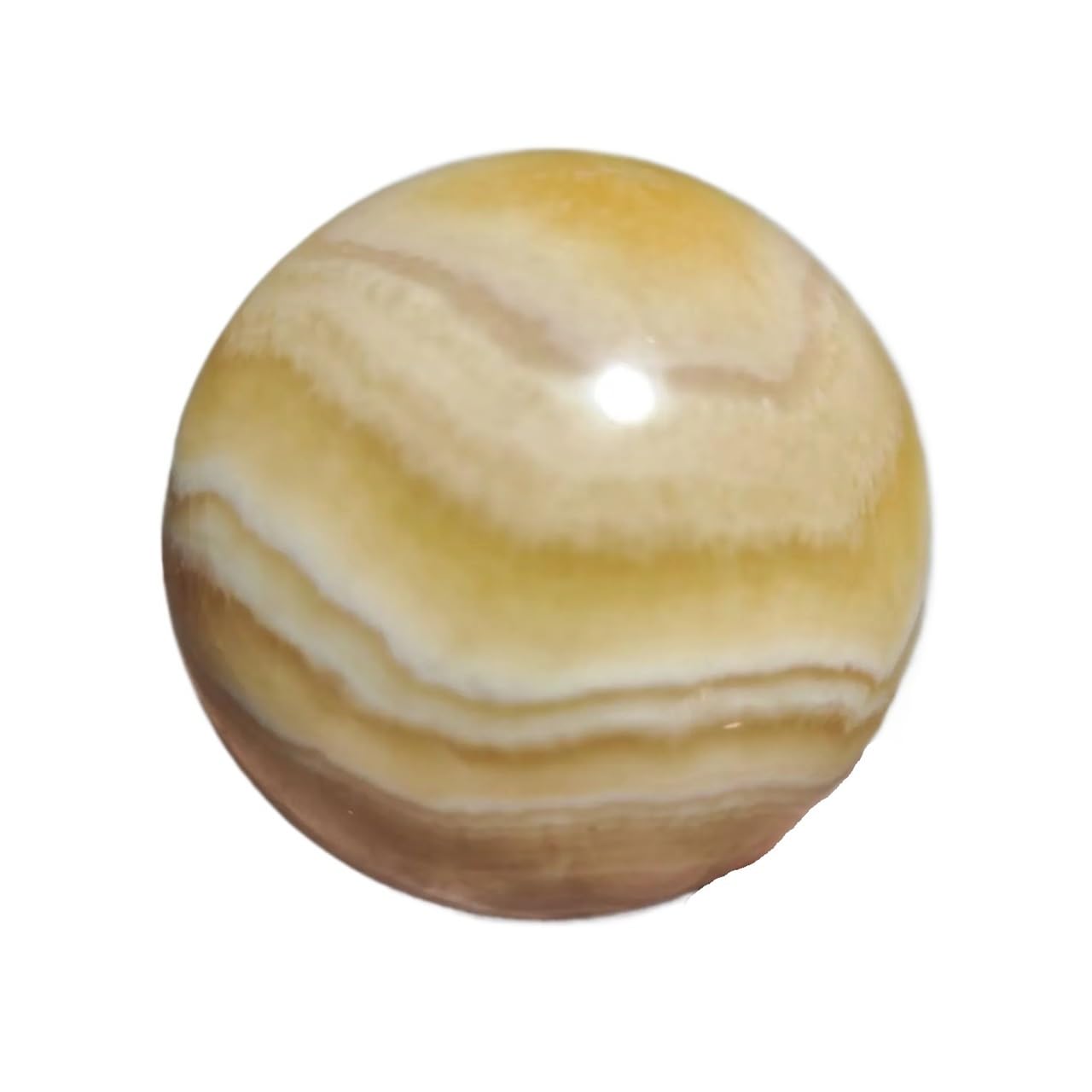 QWZTAEOZA 1pcs 6-7cm Gem Yellow Calcite Quartz Ball Aura Stone Orange Crystal