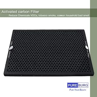 PUREBURG Replacement Filter Set Compatible with EVA Alto infinity Air Purifier,H13 3-Stage Filtration Activated Carbon Air Clean Dust VOCs Odor
