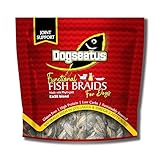 Pet Natural Dogseatus Tresses de Peau de Poisson | Soutien articulaire avec Curcuma, scutellaria et boswellia | 100% Naturel, oméga 3 et collagène | Alternative Durable au Cuir Brut | 500 g