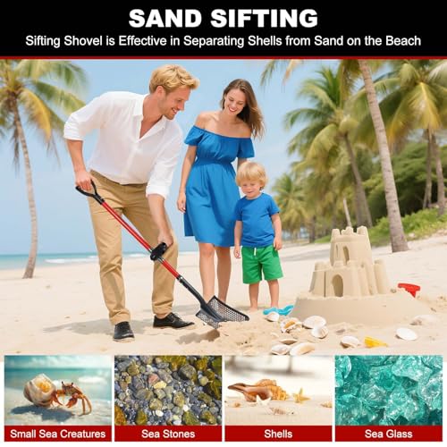 Pala tamizadora heavy duty 135 cm para jardín y playa miniatura 3