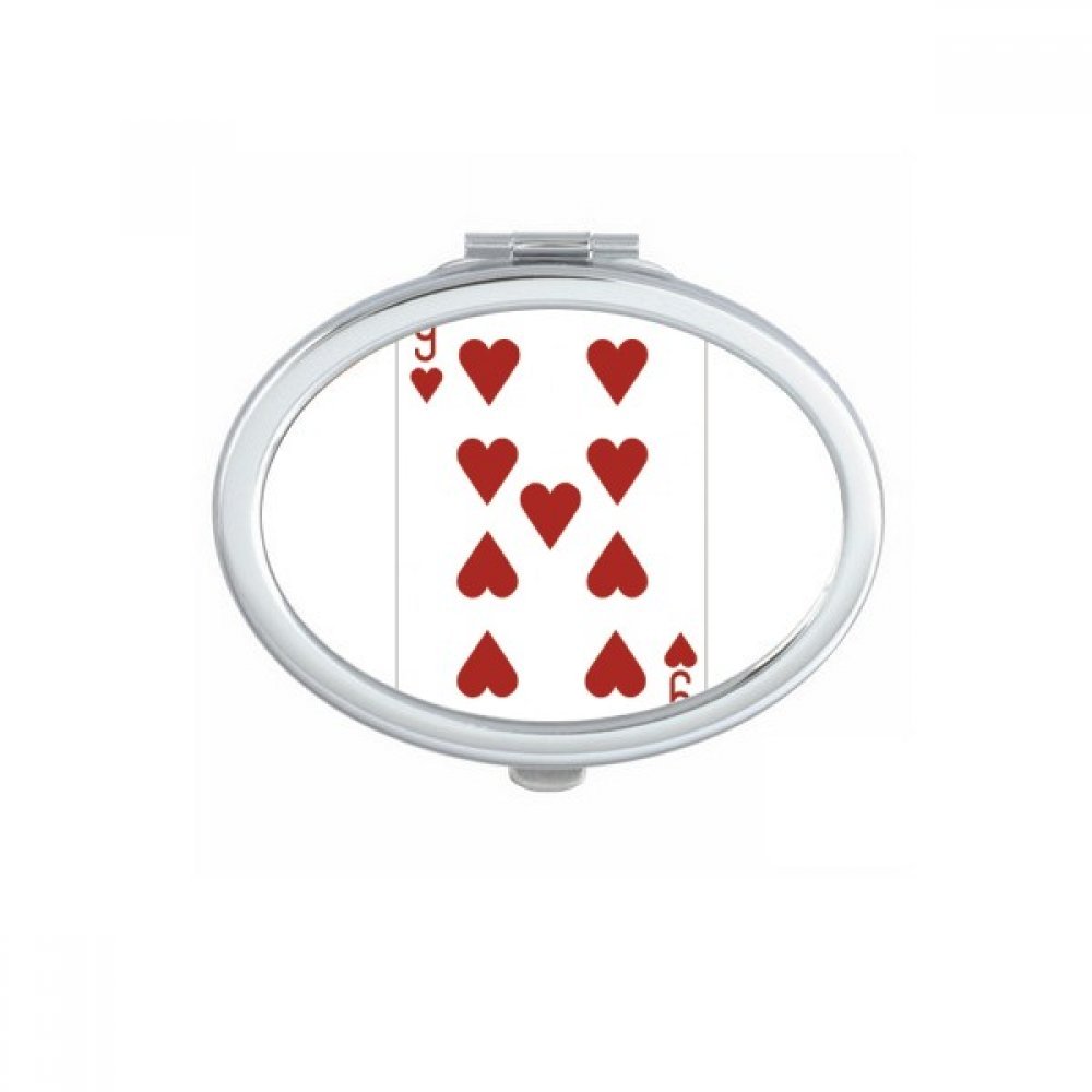Miroir de maquillage portable compact ovale pour corriger les imperfections en voyage