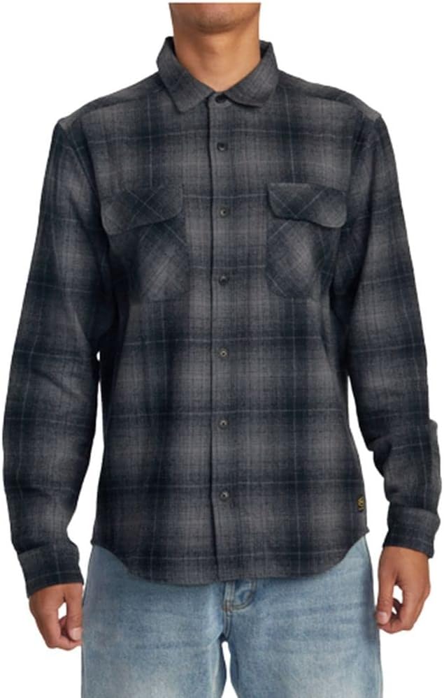 RVCA Men's Thatll Work Flannel Long Sleeve Woven Shirt