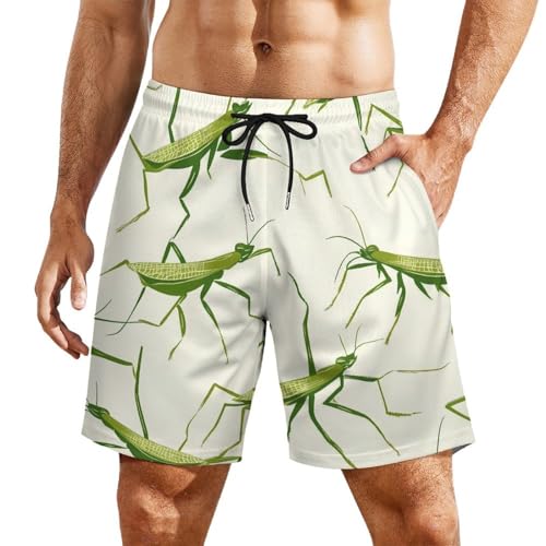 Pantalones cortos de playa con diseño de mantis ideales para tus vacaciones de verano