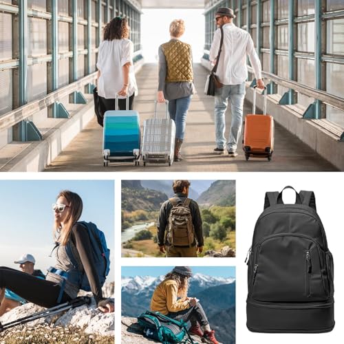 Sac à dos athlétique imperméable avec sangles réglables et séparation à sec