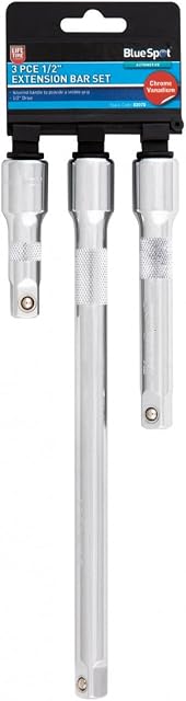 Blue Spot Tools Blue Spot 02070 Tools 1/2" Extension Square Drive CV Extension Bar Set 3 Piece, 33 x 8.5 x 2.5cm