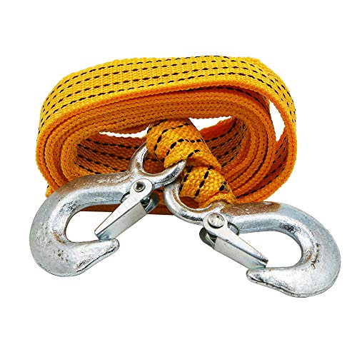 Ysy 3 Ton Heavy Duty Tow Strap With Safety Hooks 10Ft | 6,600 Lb Capacity | Polyester Towing Rope For Towing Vehicles In Roadside Emergency 1 Set(Yellow) #TOP3