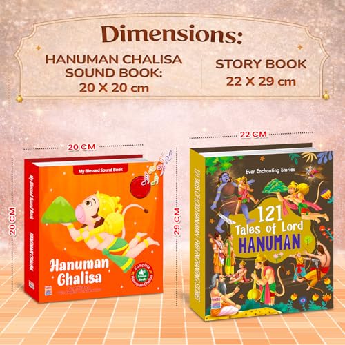 Image of Hanuman Chalisa Sound and 121 Story Book Combo for Kids ; India's First Mythology Mantras Sound Book to Teach Indian Culture, Values Devotional