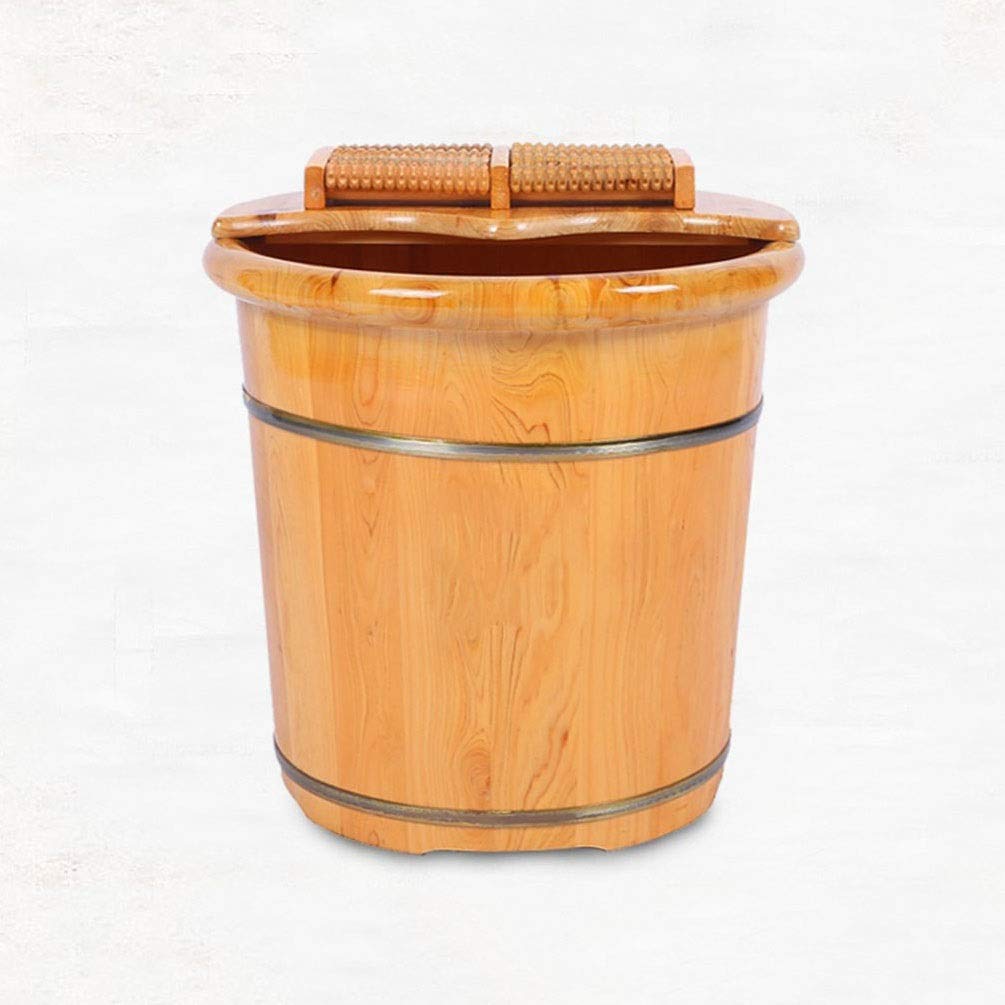 Vaschetta per pediluvi in ​​Botte di Legno per Piedi in ammollo, pediluvio Rilassante, Grande Vasca per pediluvio, Secchio per Piedi in Materiale Addensato.Pratico Comfortable Anniversary