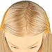 Blonde Mannequin Head with Shoulder 100% Real Human Hair Hairdresser Training Head Manikin Cosmetology Doll Head Hair Styling Competition Supplier (16-18 inch, Blonde#)