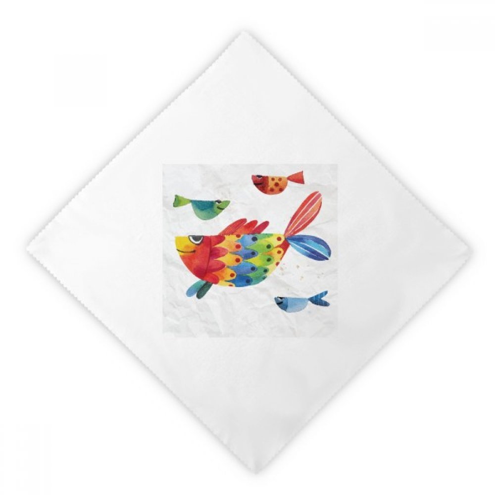 Servilletas de tela blancas de peces animados para almuerzos divertidos y sostenibles