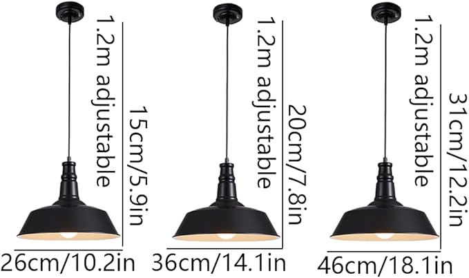 CHENKUI CHENKUI Industriële Kroonluchters Met Olie Gewreven Afwerking Lampenkap 10.2 "Moderne Metalen Hanglamp Verlichtingsarmaturen E26/E27 Rustieke Kleur Decoratieve Plafondlamp Lamp Voor Boerderij Eetkamer photo 3