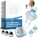 Flutter Valve, Non-Measuring Exerciser, FSA & HSA Eligible Portable Breathing Exercise Device for Lungs, Breathing Trainer with 2 Filters to Develop Respiratory Muscles and Mucus Clearance
