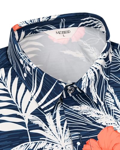 Image of Hawaiian Shirt for Men Tropical Shirts Summer Beach Button Down Short Sleeve Luau Aloha Floral Cruise Vacation Outfit 2026