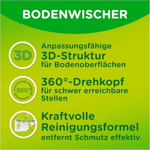 Swiffer Bodenwischer Nachfüllpackung, 90 Trockene Und 3 Feuchte Bodentücher, Nimmt Schmutz Auf Und Schließt Ihn Ein – Bild 8
