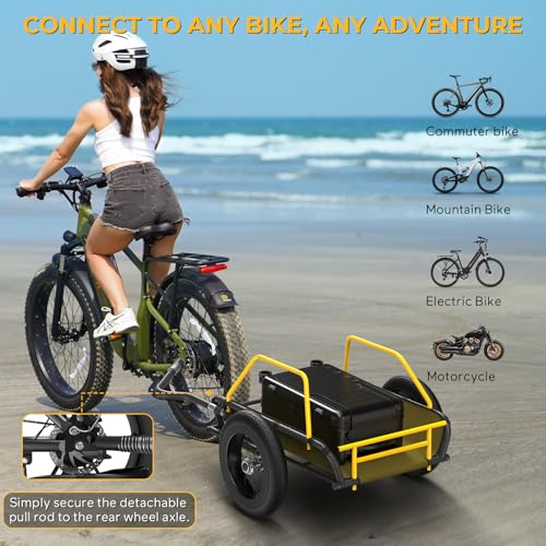 MOVCAN 2 in 1 Bike Cargo Trailer and Wagon Cart, Bike