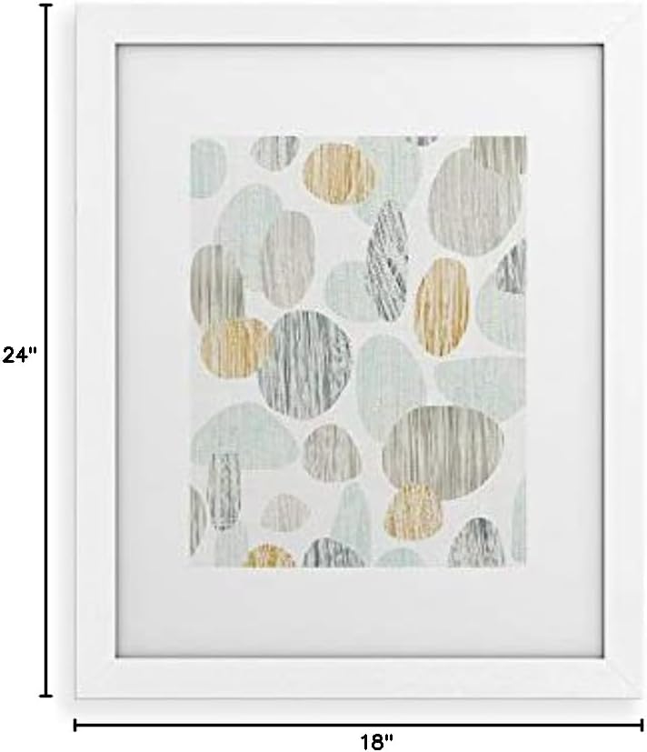 Deny Designs Shanon Turner Framed Art Print, White Classic (18" x 24"), Pebbles Copper