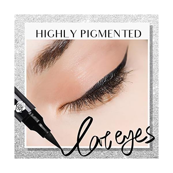 SHARLOVY Black Eyeliner Stamp Wingliner-Winged Eyeliner Stamps for Perfect Wing Cat Eyes Stamp Eyeliner, long Lasting Liquid Eyeliner Waterproof Smudge Proof 10MM