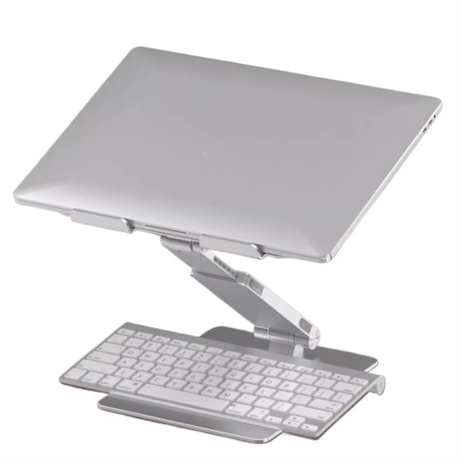 Soporte for computadora portátil de altura ajustable, rotación libre de 360°, aluminio, refrigeración ventilada, soporte plegable for computadora portátil, ergonómico, antiarañazos, todas las computad