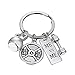 Gmai Fitness Gym Keyring with Quotes, Weight plate, Dumbbell, and Kettlebell Exercise Bag Charm Pendant Keychain