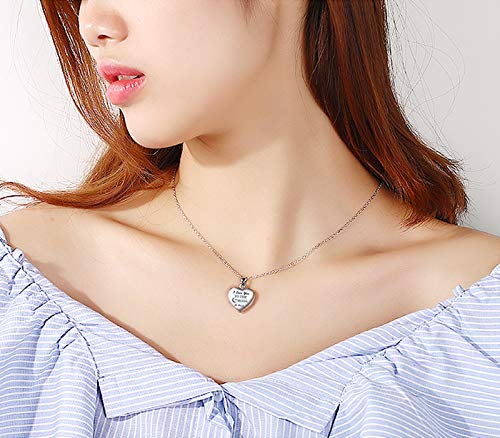 Youfeng Sterling Silver Love Heart Locket Necklace That Holds Pictures Engraved I Love You To The Moon And Back Photo Lockets (I Love You To The Moon&Back) #TOP4