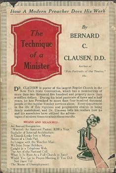 Hardcover The technique of a minister Book