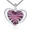 Purple and White Stripe Heart