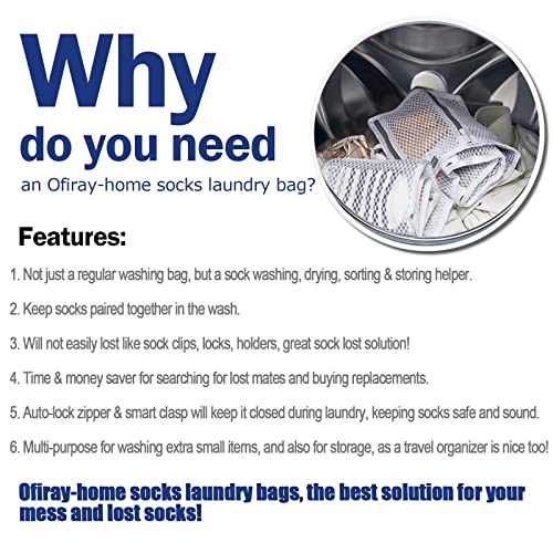 12-Pocket Sock Laundry Bag - Wash, Dry, Sort, And Store Socks Without Clips! Mesh Hanging Bags For Delicate Sorting And Matching In Washing Machine, Dryer, Closet - Ideal For Bras, Lingerie, And More #TOP2