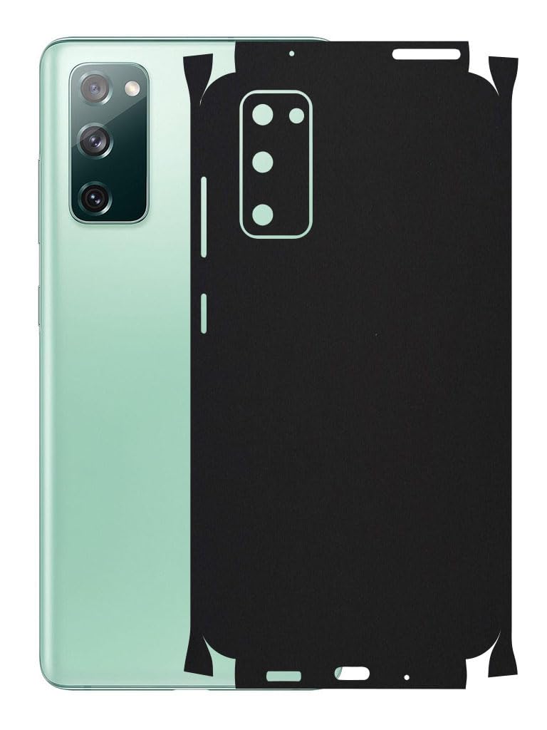 AtOdds - Compatible for Samsung Galaxy S20 FE Mobile Back Skin Film Wrap with Camera Protector (Coverage - Back+Camera+Sides) (Matte Black)-image-26