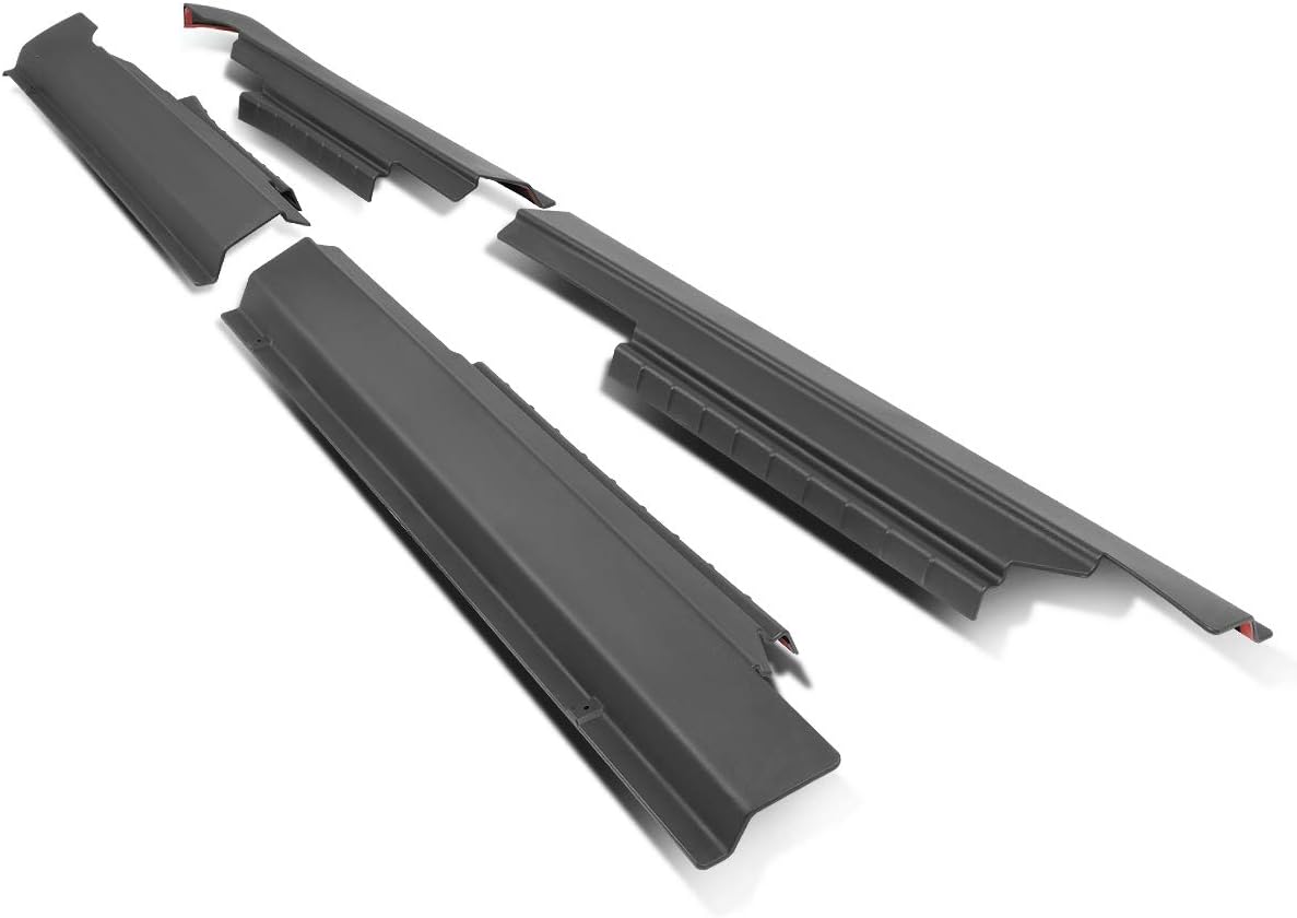 DNA MOTORING Rocker Panel Covers Compatible with 09-18 Ram 1500/09-20 Ram 2500 3500 Crew Cab Pickup, Guard Sill Plate Trim Replacement, ZTL-Y-0161