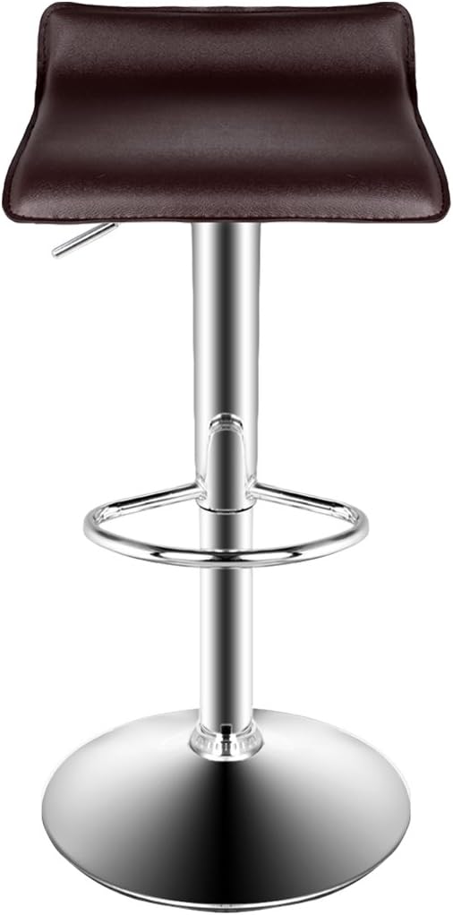 Gracelove 2pcs Bar Stool Chair Swivel Seat Adjustable Height Counter Chrome Furniture US (Black)