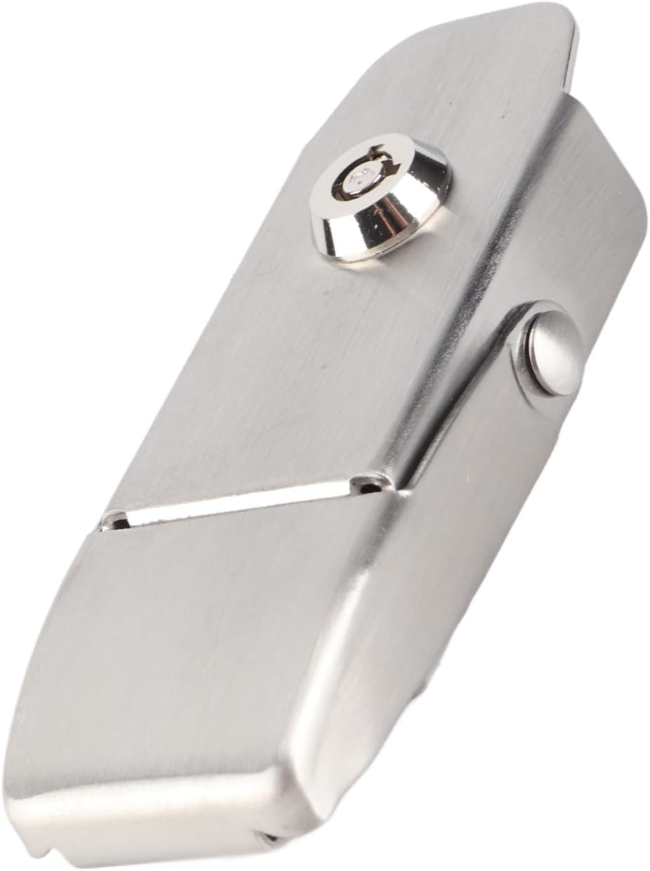 Stainless Steel 304 Spring Toggle Latch Clamp Heavy Duty Locking Tool for Tool Boxes Cases Cabinets Shipping Containers Durable Polished 94mm x 36mm x 18mm A108B2 A108B3 with Keys (A108B-3)