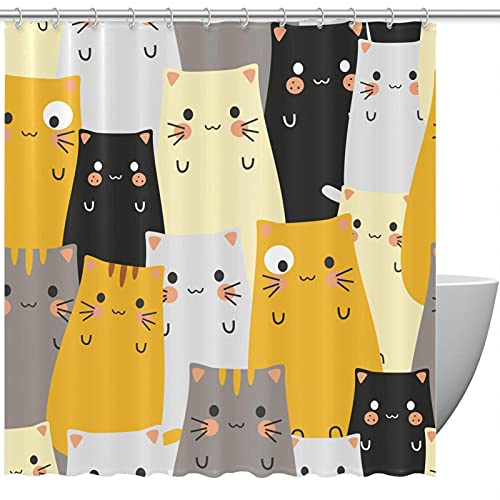 Rideau de douche imperméable motif animaux 168 x 183 cm - 2