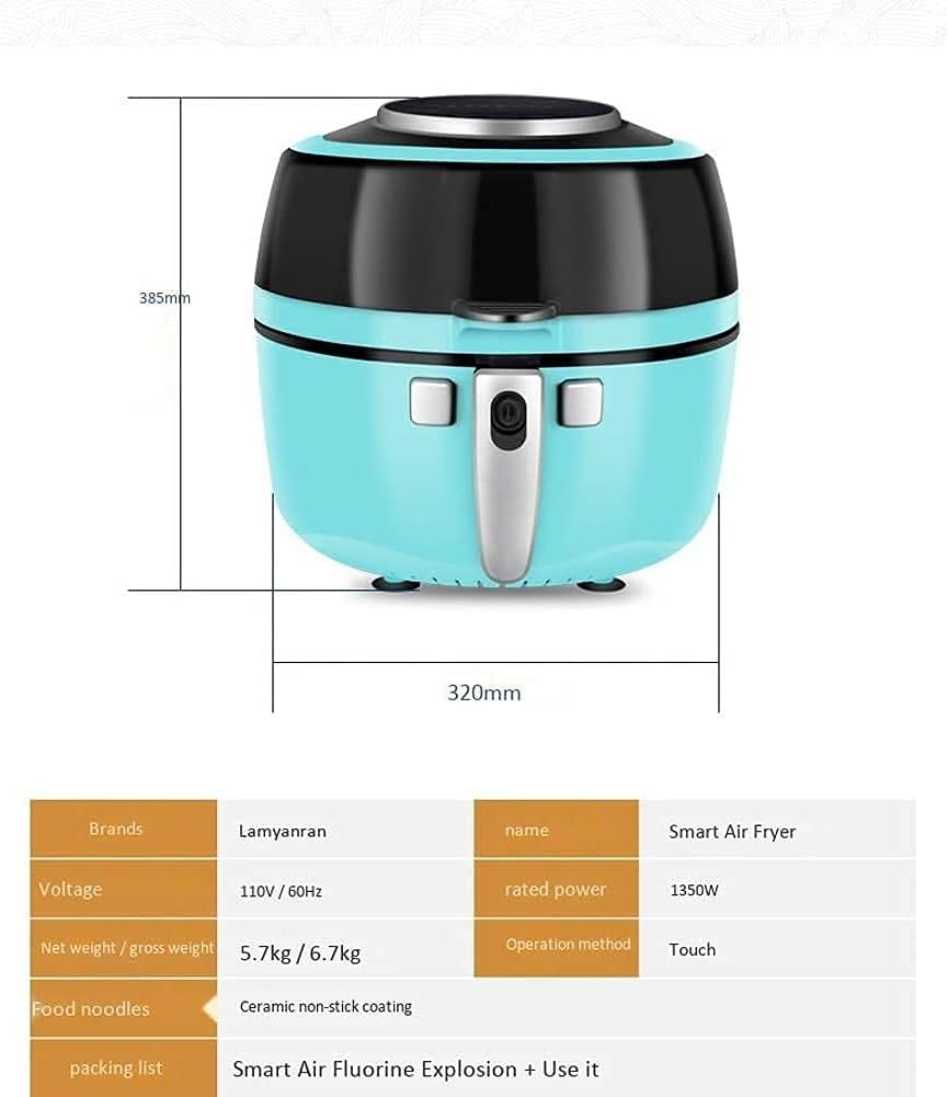 Air Fryer for Home Use 8l 110v 1350w Hot Air Oven & Oilless Fryer for Frying Electric Air Cooker with Digital Led Touchscreen Non-Stick Basket Every Family 51BiQPgBn2L. AC SL1001